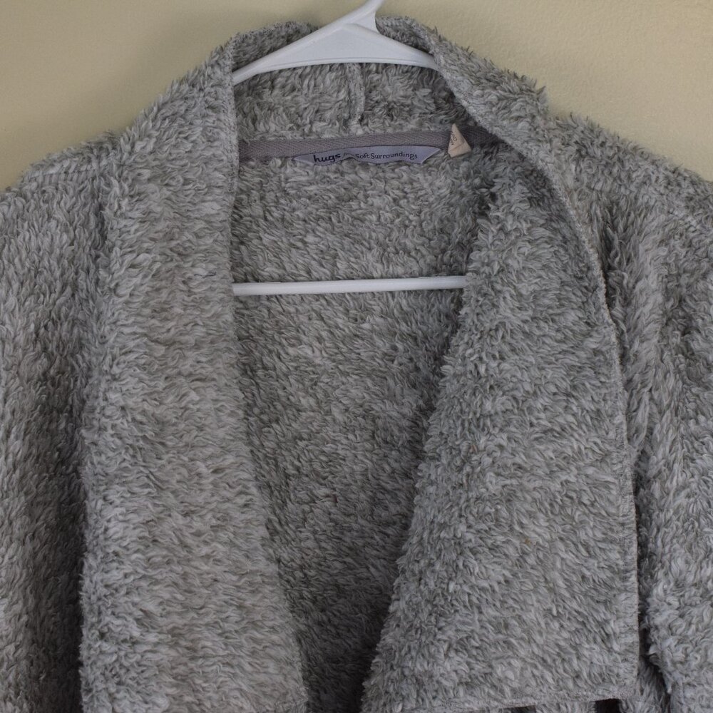 Soft Surroundings Gray Hug Me Cardi Sweater Soft Cozy Loungewear Sleepwear Warm - Picture 4 of 8